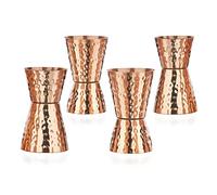 NKlaus 4x Jigger 4 cl 6 ar Meter Gobelet double en cuivre 100% pur - Parfait pour les cocktails comme le Moscow Mule de 40 ml et 60 ml de capacité 14243