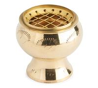 NKlaus Ø5,5cm encensoir en Filet Laiton doré encensoir pour Charbon de Bois avec Gravure 39156