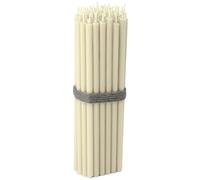 NKlaus - 50 bougies d'autel blanches sans suie sans gouttes fines L 16cm cire de paraffine premium 36117