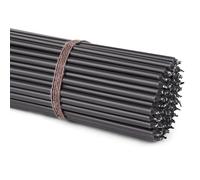 NKlaus - 50x bougies à tige noire sans gouttes L 29cm Bougie rituelle cire paraffine Premium 36129