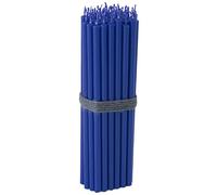 NKlaus - 50x bougies bleues sans suie, sans gouttes, fines L 16cm cire de paraffine de qualité 36112
