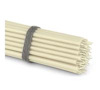 NKlaus 50x Bougies d'autel blanches 16 cm Bougies fines en paraffine sans suie et sans gouttes Longue durée de combustion Bougies d'église pour autel, liturgie et commémoration 36117