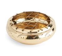 NKlaus Ø8cm Filet encensoir Laiton doré Encensoir pour Charbon de Bois avec Gravure 39157