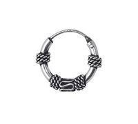 NKlaus 925 argent boucle d'oreille simple CREOLE celtique gothique Bali SEUL 12mm 5035