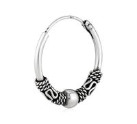 NKlaus 925 argent boucle d'oreille unique CREOLE celtique gothique Bali UNIQUE 18mm 5047