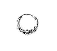 NKlaus 925 argent simple boucle d'oreille CREOLE celtique gothique Bali UNIQUE 16mm 5046