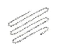 NKlaus 925 Chaîne en argent grain de café 5026 Chaîne en haricot 55cm 4,0mm 12,1g