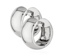 NKlaus Argent Couple Argent massif 925 Boucles d'oreilles Boucles d'oreilles à clapet 14 x 7,4 mm anti-tâches 4811