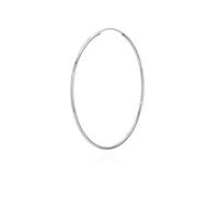 NKlaus Argent Simple Créole en Argent massif 925 Boucles d'oreilles Boucles d'oreilles 80mm 7409