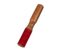 NKlaus Bâton chantant tibétain en bois véritable de 21,5 cm avec manche en cuir - Idéal pour les sons profonds et une résonance précise - 16278