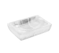 NKlaus Bol rectangulaire en sélénite 15 x 10 x 3,5 cm - Bol rectangulaire en sélénite, fait à la main, pour ranger les bijoux et les pierres de guérison, décoration spirituelle idéale pour la