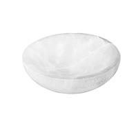 NKlaus Bol rond en sélénite 12,5 x 3 cm - Bol rond en sélénite fait à la main pour la méditation et la guérison spirituelle, idéal pour ranger les bijoux et les pierres précieuses, décoration
