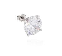 NKlaus Boucles d'oreilles cristal 10mm Argent 925 Zirconium serti clos Blanc 11162