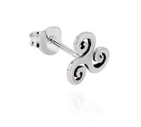 NKlaus Boucles d'oreilles simples Triskèle celtique 925 argent 8mm petites dames Gothique 11136