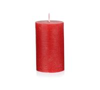 NKlaus Bougie de l'Avent rustique - Bordeaux - 6 x 10 cm - Bougie pilier en cire pour décoration de Noël, couronne de l'Avent et décoration de table - Longue durée de combustion