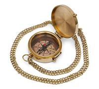 NKlaus Boussole 5cm avec chaîne en Laiton Boussole de Poche Boussole de relèvement Indicateur de Direction 11660