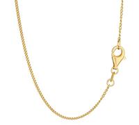 NKlaus Brillance diamant en or : chaîne gourmette diamantée en argent 925 plaqué or jaune, 42 cm, 45 cm, 50 cm, 1 mm de largeur - Brillance élégante pour toutes les occasions, Or
