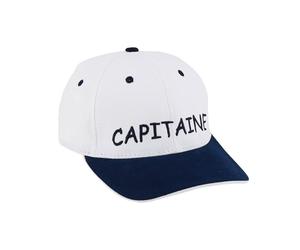 NKlaus Casquette « Capitaine », blanc/bleu, coton bleu brodé, décoration nautique, casquette rétro 16076, bleu, XXS-4XL