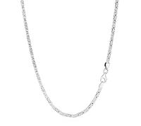 NKlaus Chaîne byzantine de 50 cm en argent 925, diamantée quatre fois, 2 mm, 1 pièce
