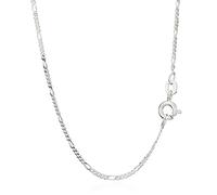 NKlaus Chaîne Figaro Diamantée en Argent, 45cm de long, 2gammé 1,5mm de large 3646