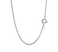 NKlaus Chaîne ronde en maille forçat en argent sterling 925, collier massif de 1,10 mm de large