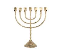 NKlaus Chandelier 7 Hauteur 30cm pour Bougies jusqu'à Ø 2cm Grand Chandelier Chandelier en Laiton doré Brillant 2880