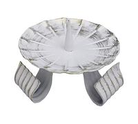 NKlaus Chandelier Ø8cm Fer tripode avec épine Chandelier d'autel Blanc/Or Structure linéaire 10735