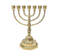 NKlaus Chandelier à 7 Branches Laiton Fait Main pour Bougies jusqu'à Ø 1,5cm Chandelier Hauteur 23cm 10204