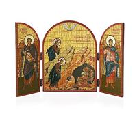 NKlaus Christ sur le Mont des Oliviers Icône Triptyque en bois 25x16cm Chrétien 13817