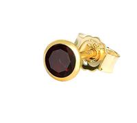 NKlaus clou d'oreille simple grenat véritable rouge or jaune 333 8 carats or 4,0mm petite boucle d'oreille 7995