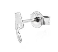 NKlaus clou d'oreille unique truelle de maçon 925 argent sablé boucle d'oreille 9x3mm anti ternissement 13767