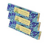 NKlaus Copal White Lot de 3 bâtonnets d'encens traditionnels indiens, 45 g, parfum naturel pour purification énergétique, méditation et rituels