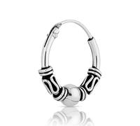 NKlaus Créole Bali simple boucle d'oreille 12mm en argent sterling 925 médiéval gothique 1796