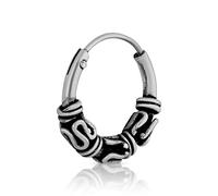 NKlaus Créole Bali simple boucle d'oreille 12mm en argent sterling 925 médiéval gothique 2580
