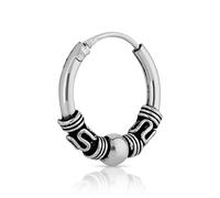 NKlaus Créole Bali simple boucle d'oreille 12mm en argent sterling 925 médiéval gothique 2644