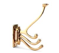 NKlaus Crochet à vêtements 4 positions pivotant laiton massif or Maritim Crochet de garde-robe 11613