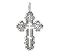 NKlaus Croix en argent Croix 925 argent sterling argent orthodoxe pendentif baptême k81