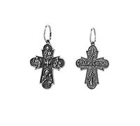 NKlaus Croix en argent massif 925 Croix orthodoxe Pendentif Symbole de Foi 6232 Baptême