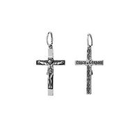 NKlaus Croix en argent massif 925 Croix orthodoxe Pendentif Symbole de Foi 6234 Baptême