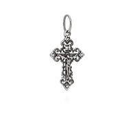 NKlaus Croix en argent massif 925 Croix orthodoxe Pendentif symbole de foi 6262 Baptême