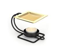 NKlaus Encensoir Noir Or Passoire Encensoir 13,5x8cm Brûleur d'encens 8259