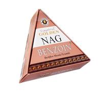 NKlaus Golden Nag Benzoin Lot de 10 pyramides d'encens, cônes d'encens balsamiques et cônes parfumés pour le nettoyage, l'harmonie énergétique et le reflux