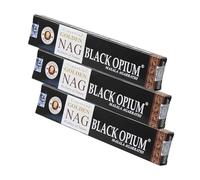 NKlaus Golden Nag Black Opium Lot de 3 bâtonnets d'encens sensuel mystérieux pour soirées relaxantes et méditation 45 g