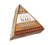 NKlaus Golden Nag Chandan Lot de 10 pyramides d'encens en bois de santal et cônes parfumés pour reflux, méditation et encens aromatiques