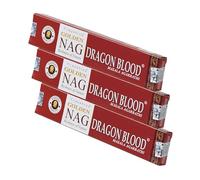 NKlaus Golden Nag Dragon Blood Lot de 3 bâtonnets d'encens mystiques et résineux avec résine sang de dragon 45 g 3 encens naturels pour la protection et le travail énergétique