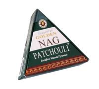 NKlaus Golden Nag Lot de 10 pyramides d'encens au patchouli - Cônes d'encens terreux et cônes parfumés pour reflux, harmonie de la pièce et cônes d'encens spirituels