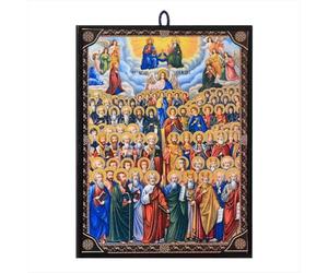 NKlaus Icône de Toussaint, icône chrétienne orthodoxe, 9,7 x 13,5 x 1,2 cm | L'icône orthodoxe provient de Grèce