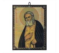 NKlaus Icône Séraphim de Sarow icon 9,7 x 13,5 x 1,2 cm icône chrétienne orthodoxe de Grèce tableau d'art 1006