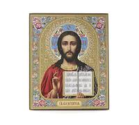 NKlaus Jésus-Christ Icône en bois 10x12cm chrétien orthodoxe 11378