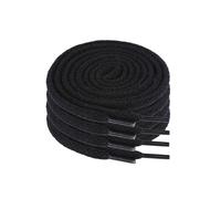 NKlaus Lot de 2 paires de lacets noirs 90 cm, ronds, 0,4 cm, 100 % coton, durables et respirants, pour baskets, chaussures basses et quotidien